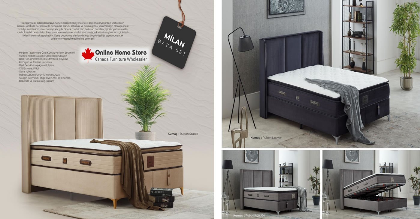 Milan Bed Base Set